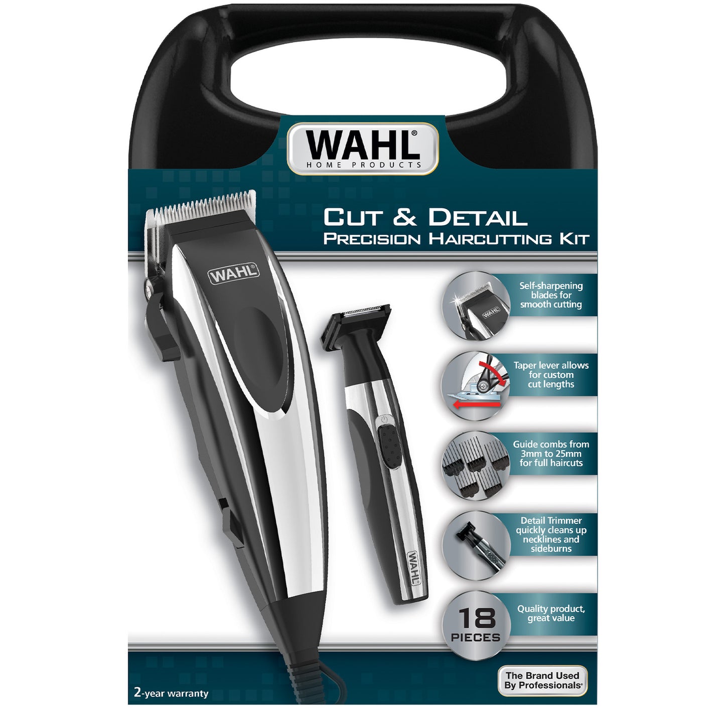 Cortadora De Cabello Y Afeitador Wahl 18 Piezas 09243-6218