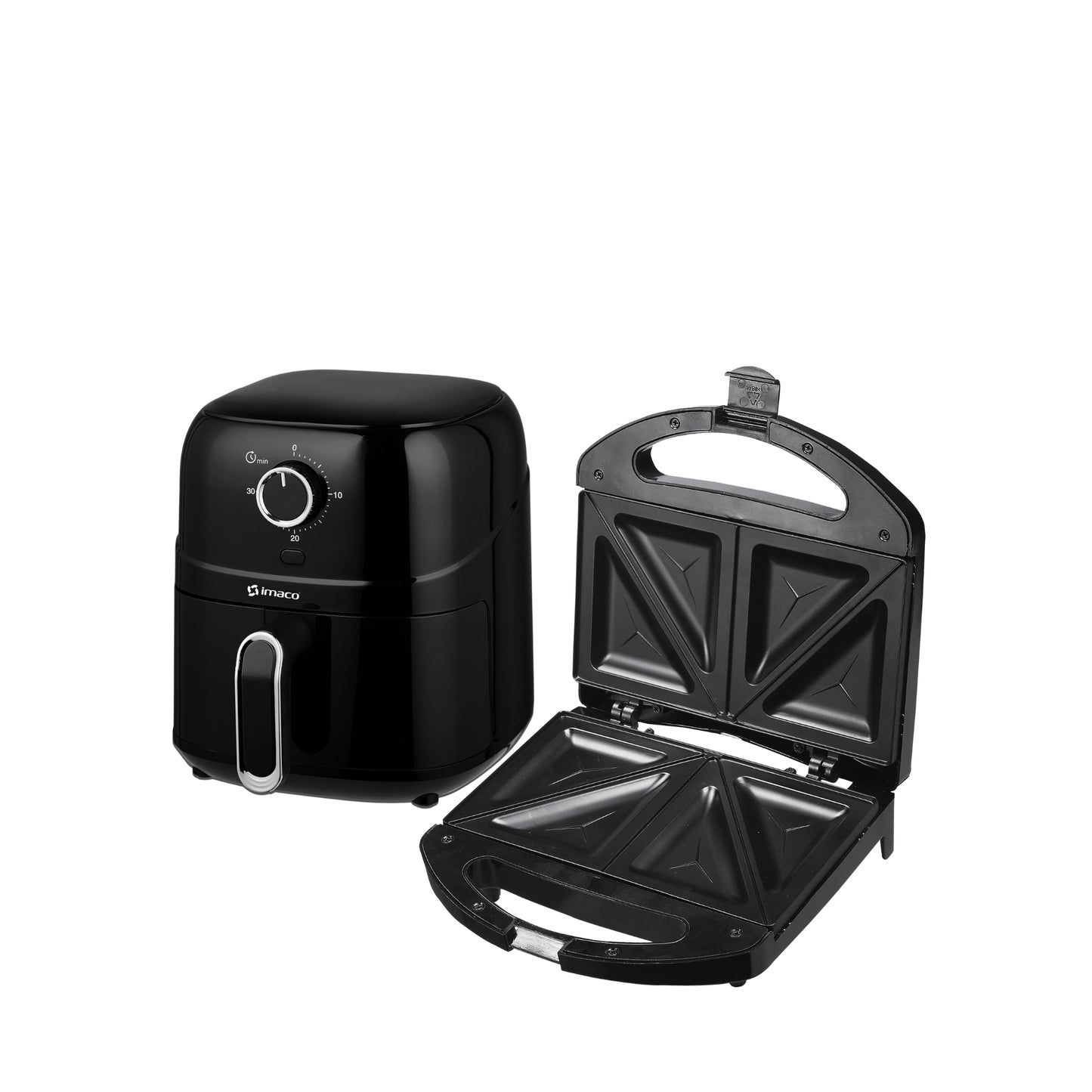 Combo Freidora de aire 2 litros AF2380N + Sandwichera 2 panes 750w ist101n Imaco