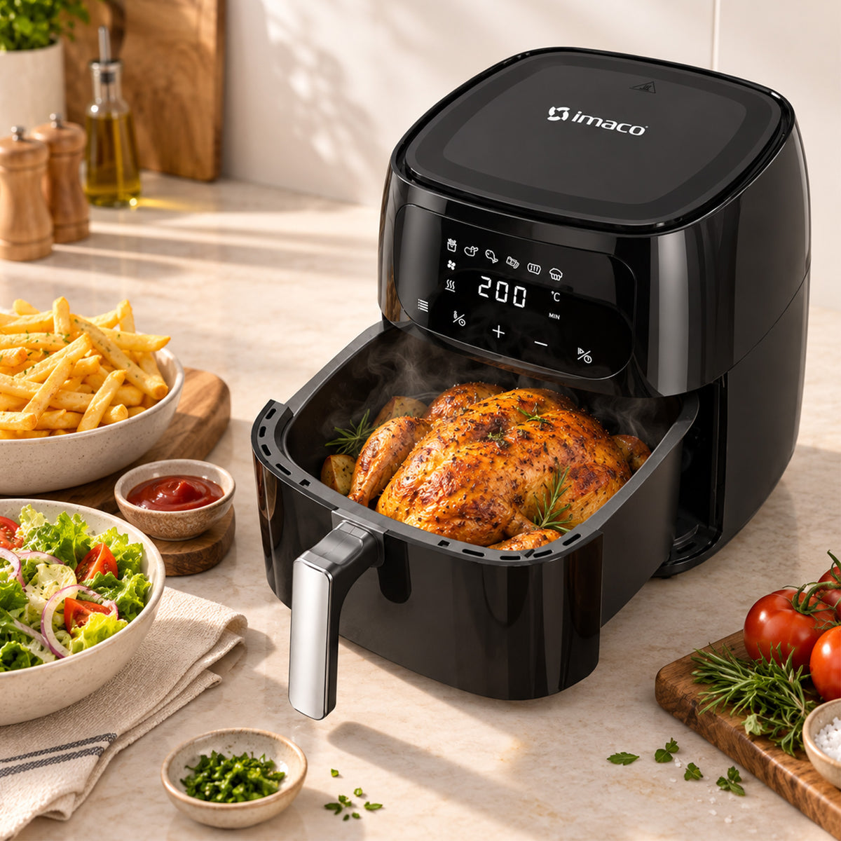 Freidora de aire digital de 5.5 LT Turbo air XL AF5513 Imaco