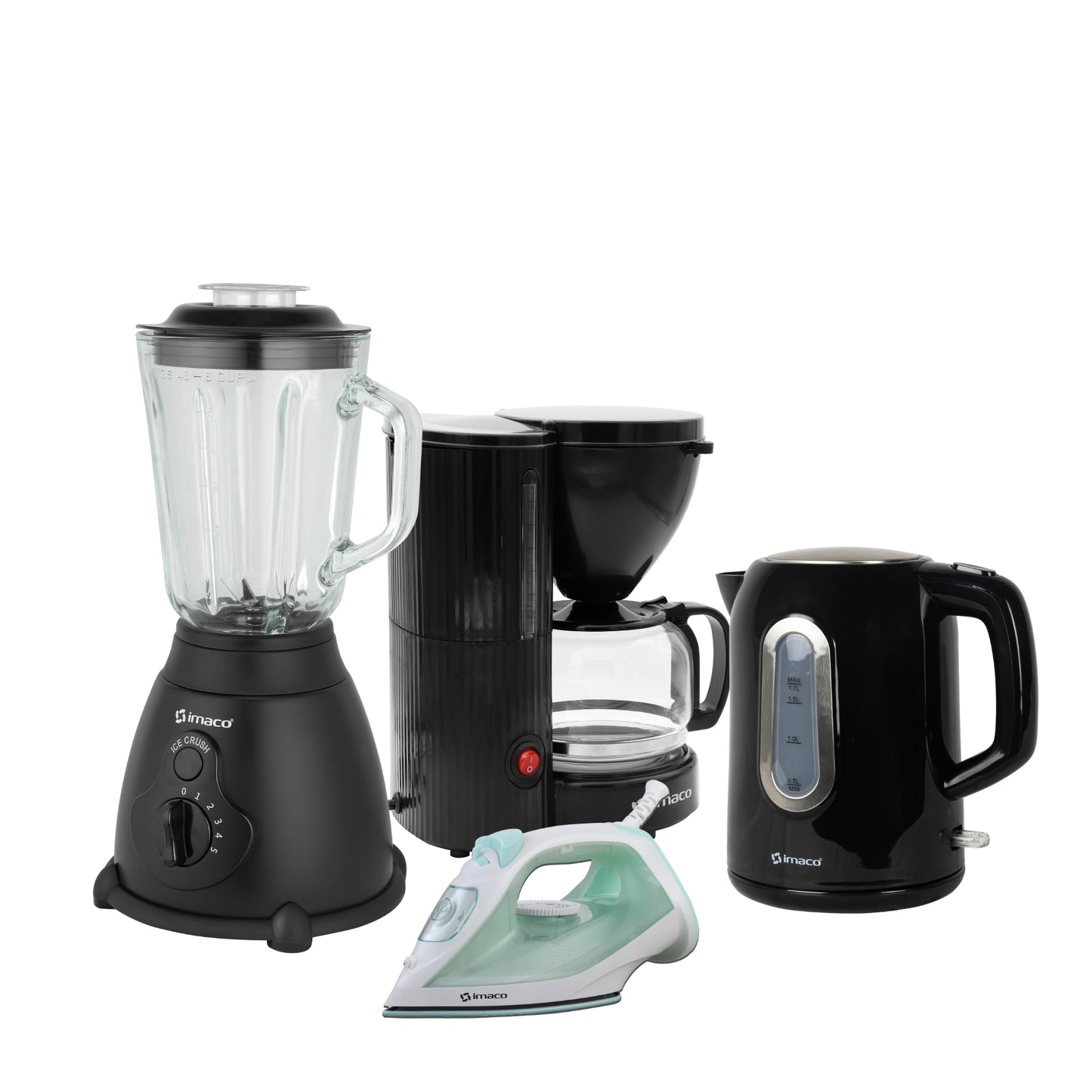 Cuatricombo Licuadora+Cafetera+Plancha+Hervidor