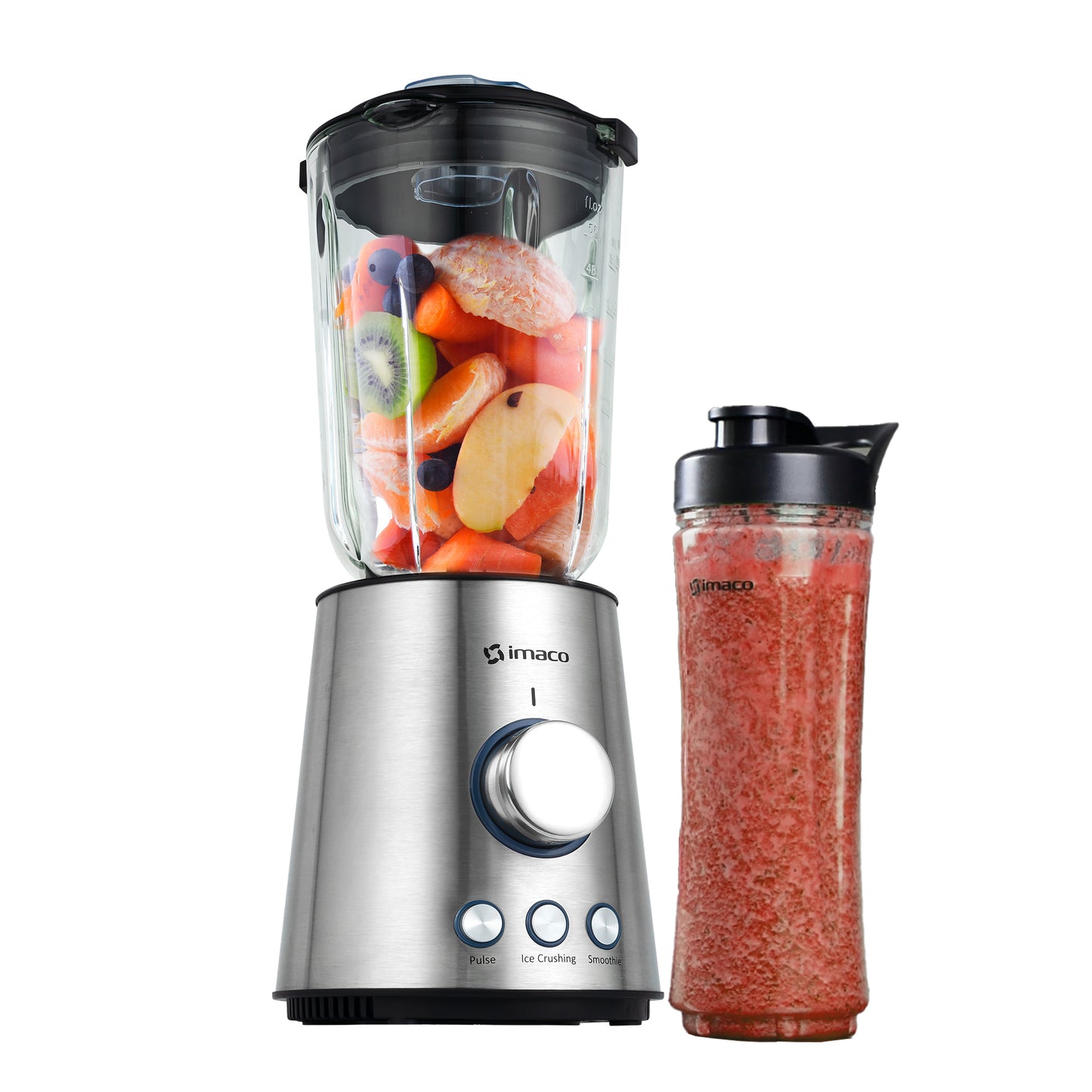 Licuadora v/v 1.5 litros ac/inox + vaso to go imaco bls860
