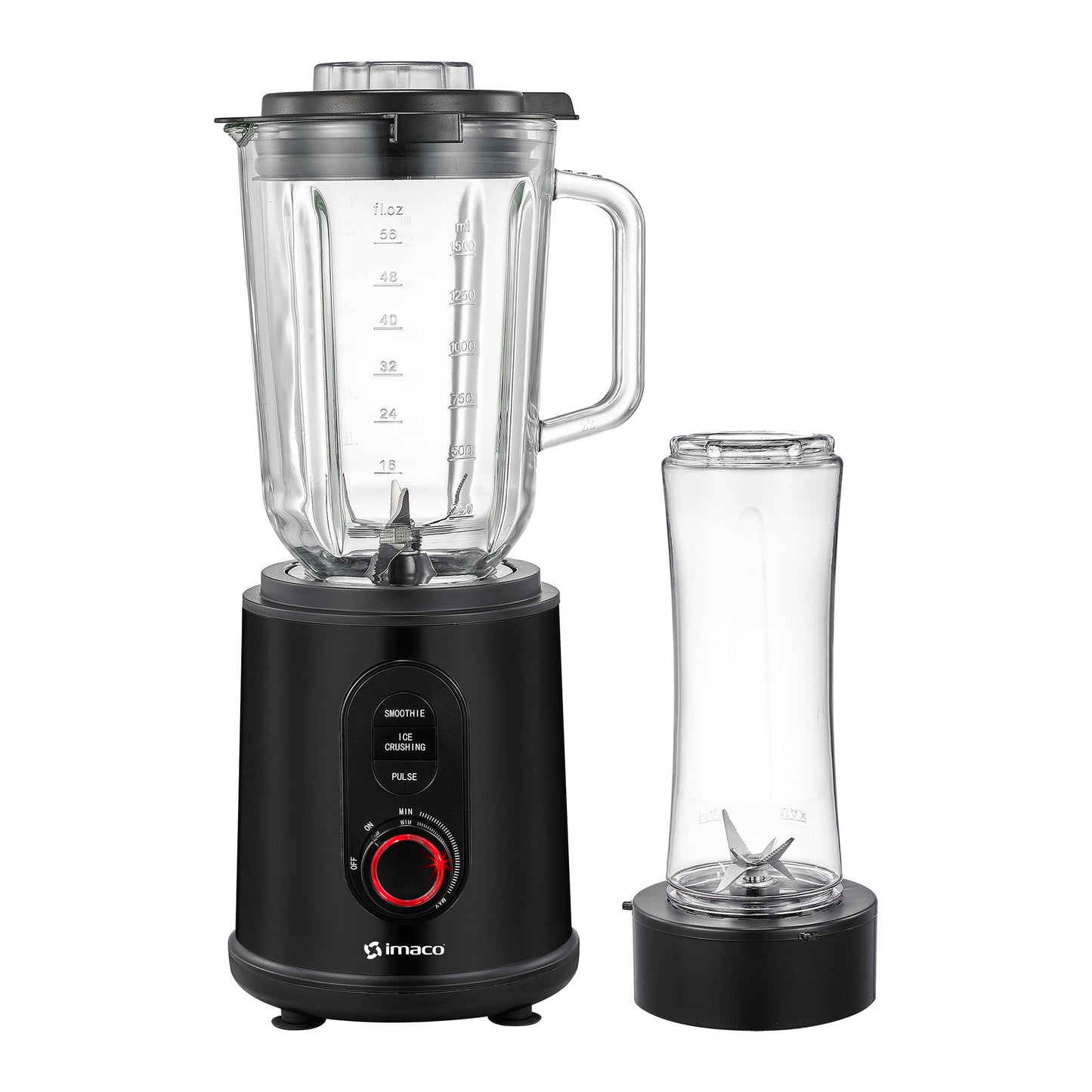 Licuadora Acero 1000w V/v 1.5 litros + vaso to go Imaco Bls870n