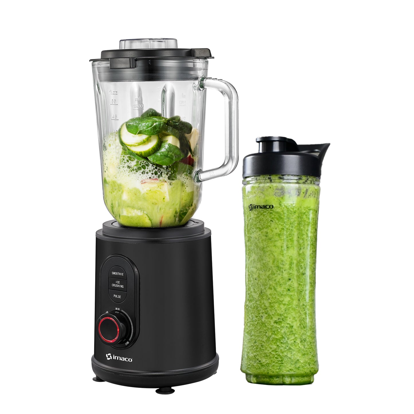 Licuadora Acero 1000w V/v 1.5 litros + vaso to go Imaco Bls870n