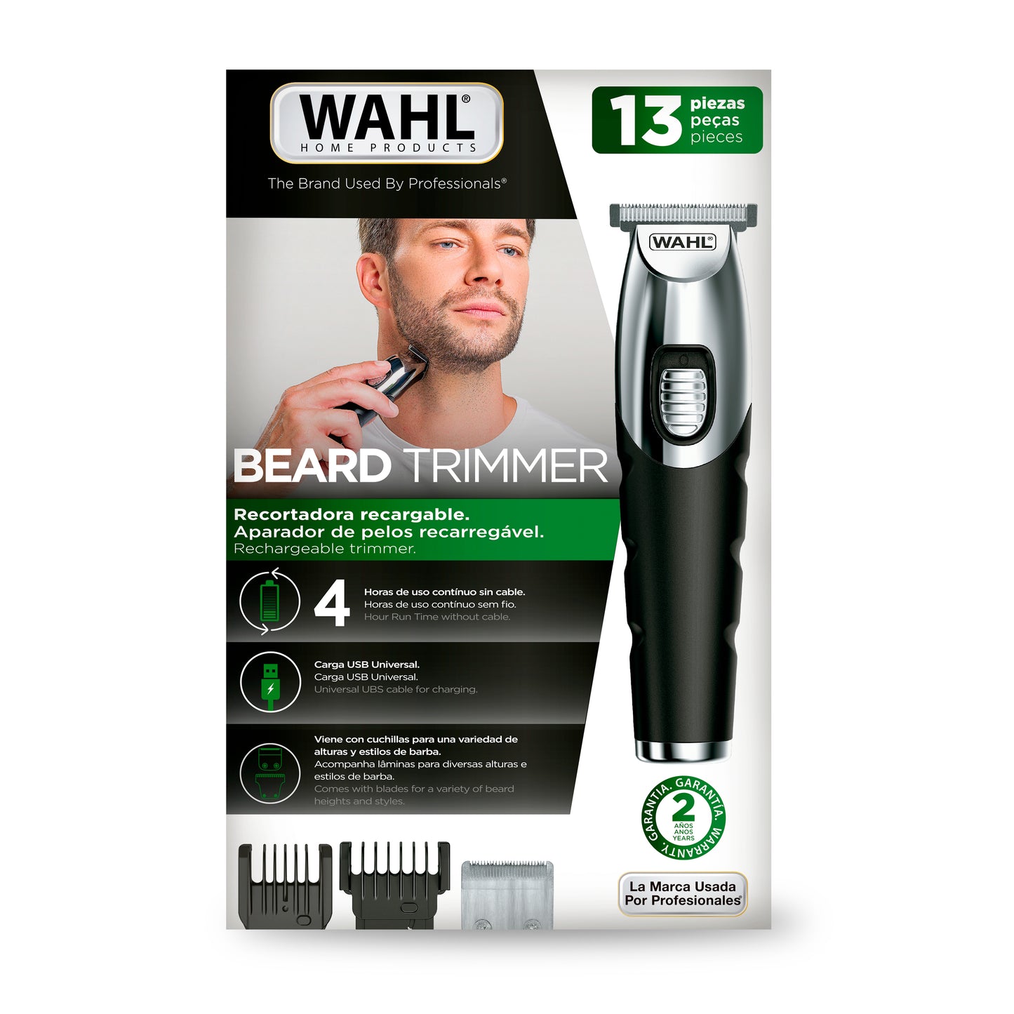 Afeitadora Beard trimmer 2 en 1 recargable 3025819 Wahl