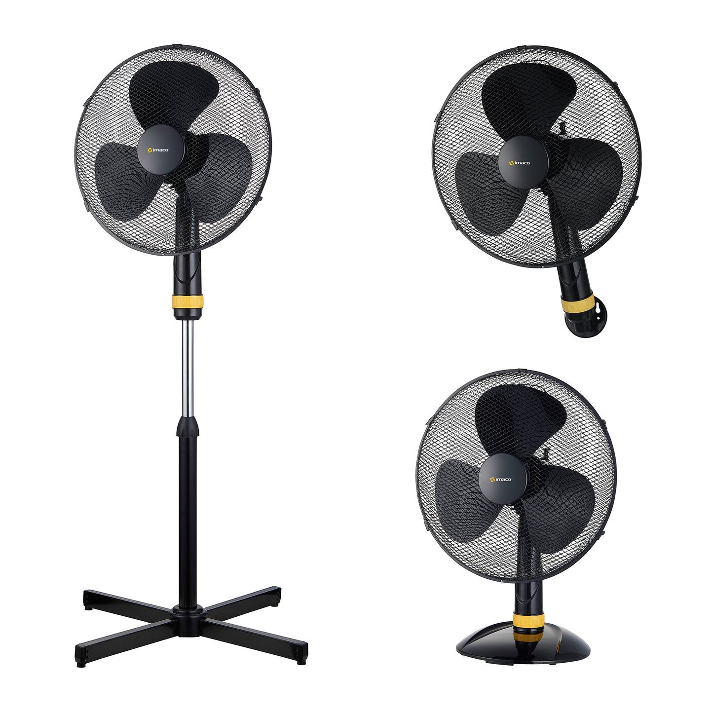 Ventilador 3 en 1 16" pedestal/mesa/pared FSM1650 Imaco