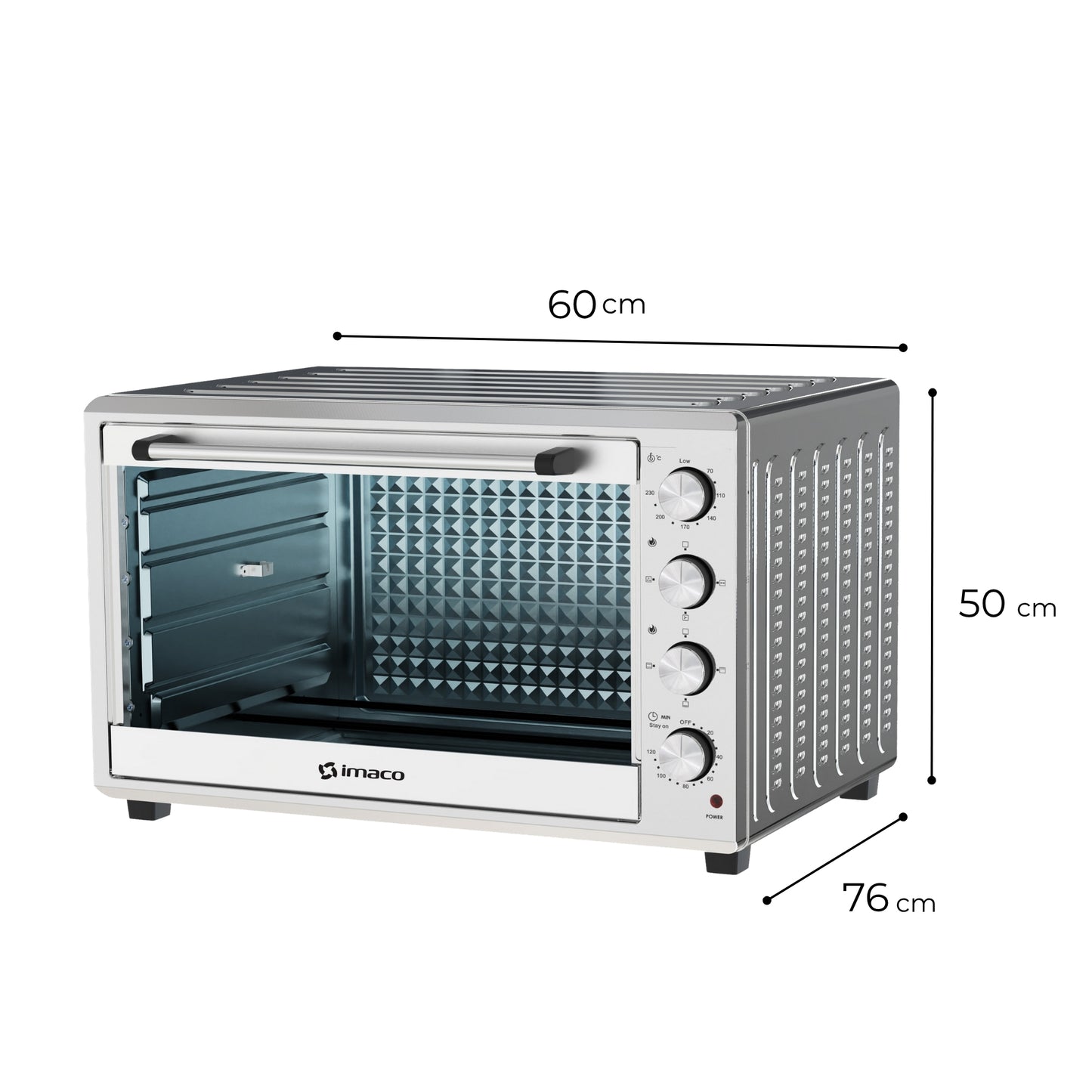 Horno eléctrico 100 litros C/rosticero HEB100R Imaco