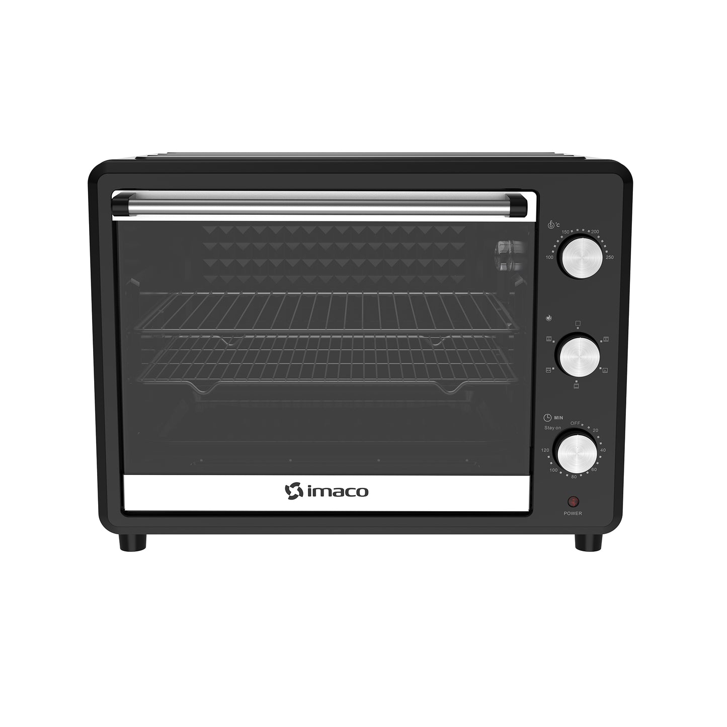 Horno eléctrico negro 55 litros c/rosticero HEB55R Imaco