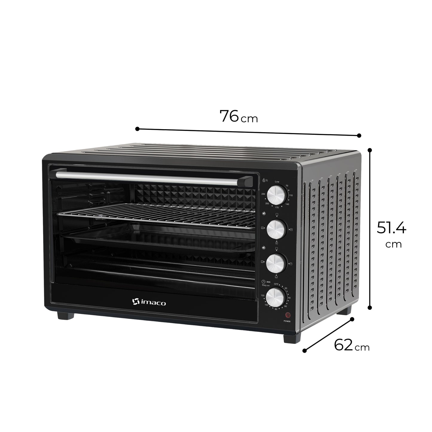 Horno eléctrico 88 litros C/rosticero HEB88R Imaco
