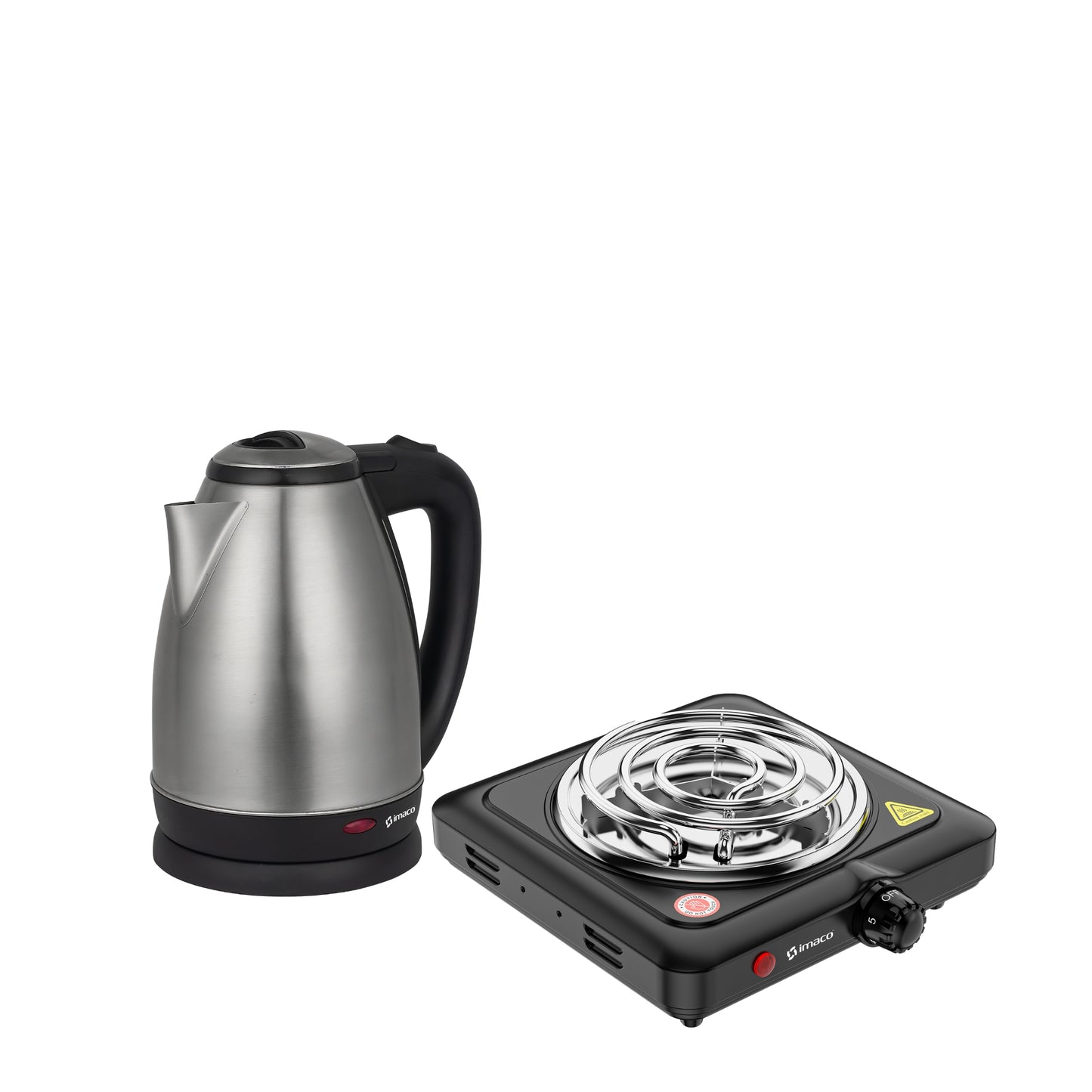 Combo cocina elect de mesa 1 hornilla + hervidor metálico 1.8l ke1801 imaco