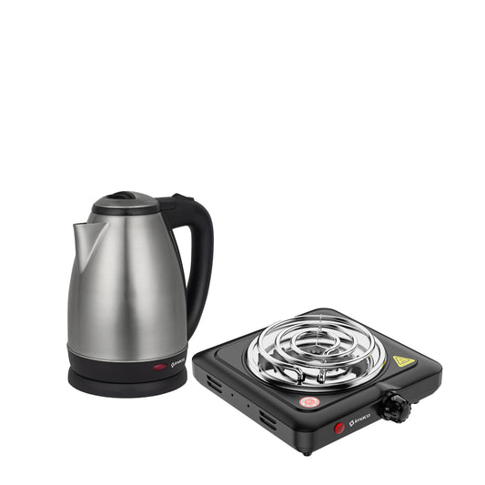 Combo cocina elect de mesa 1 hornilla + hervidor metálico 1.8l ke1801 imaco
