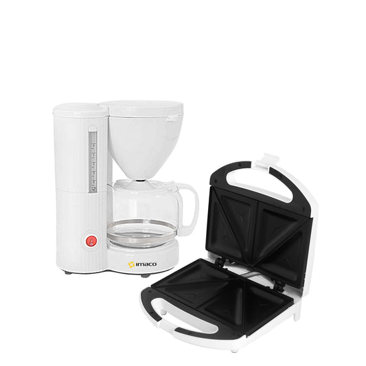 Combo Cafetera 6 tazas + Sandwichera 2 panes Imaco