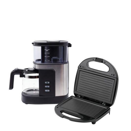 Combo cafetera moledora de Café para 4tz +Sandwich grill 02 Panes Imaco