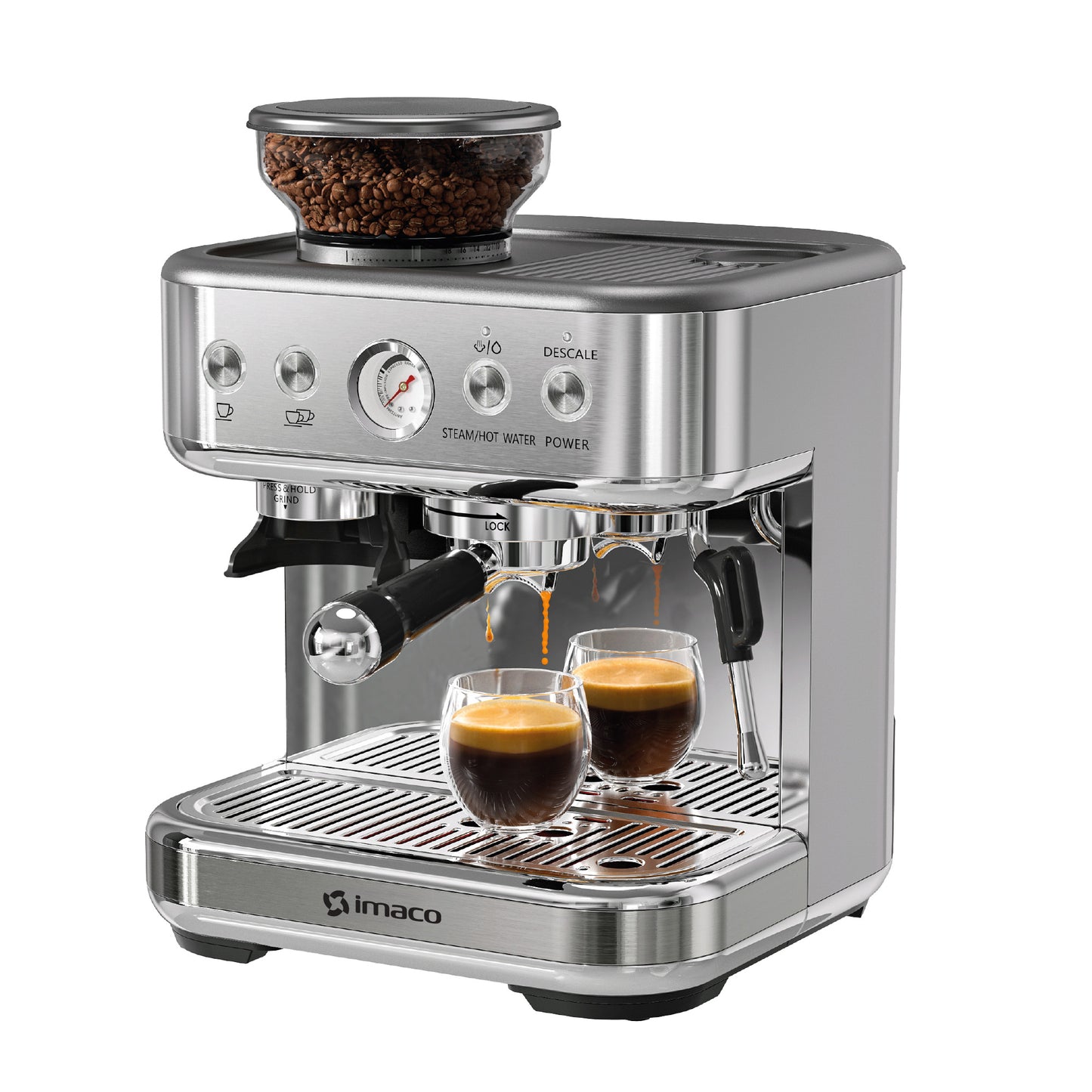 Cafetera expresso 15 bares ac/inox c/grinder imaco IECMG1570