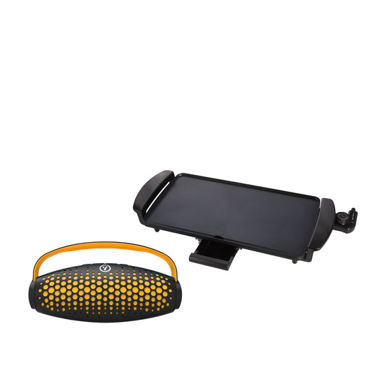 Combo grill tipo plancha antiadherente +Parlante bluetooth mesh