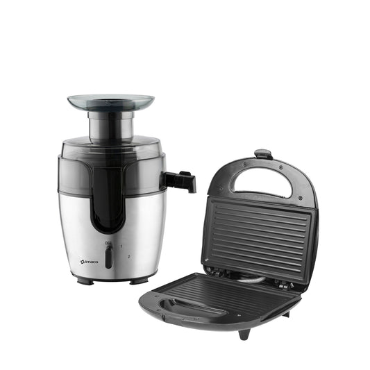 Combo extractor acero inox 600w + Sandwichera grill 700w isg014a Imaco