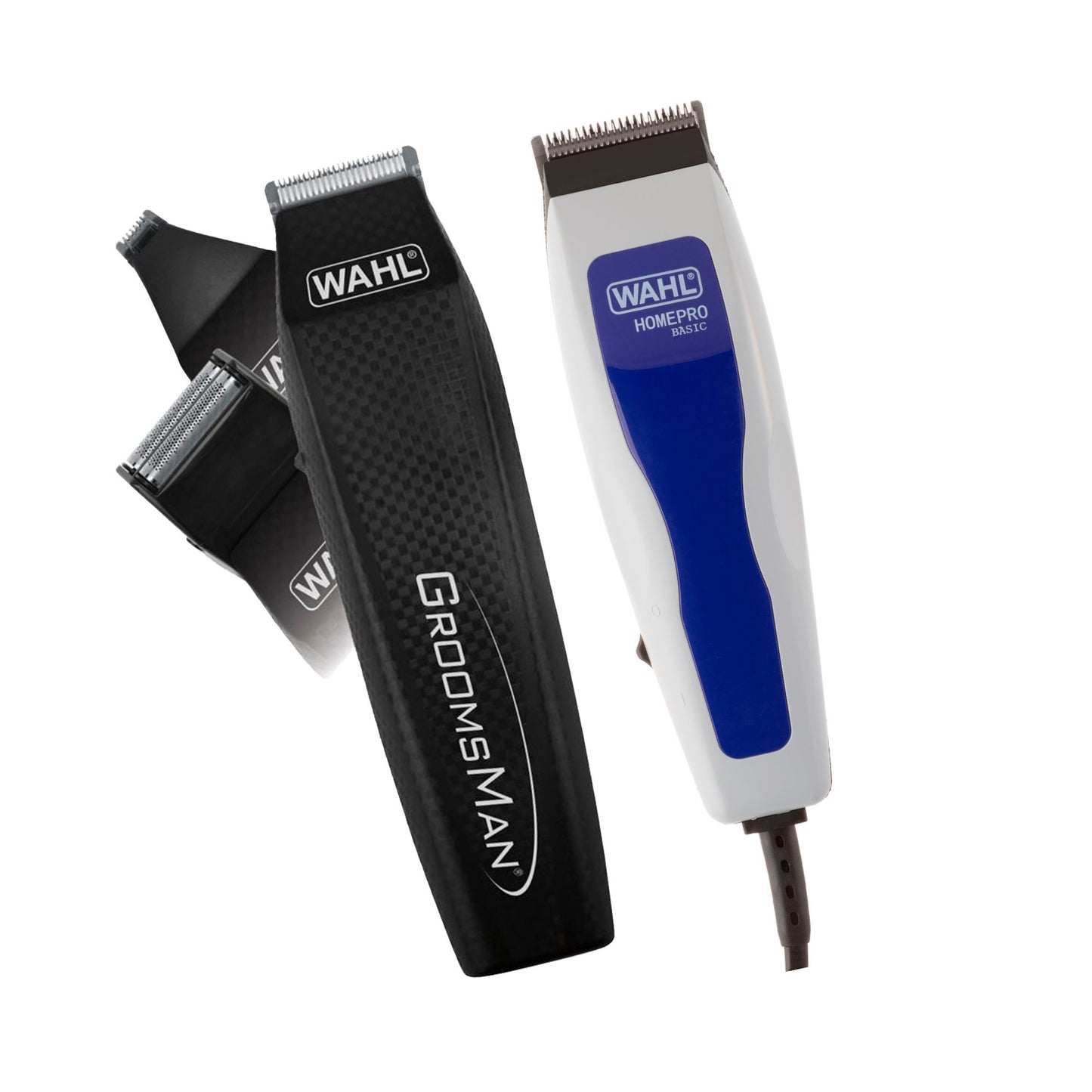 Combo cortadora de cabello groomsman + cortadora de cabello home cut basic wahl