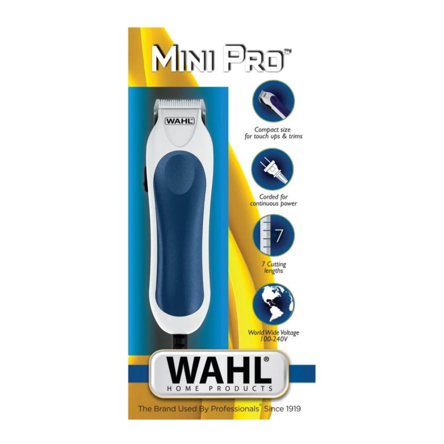 Cortadora De Cabello Mini Pro Kit Wahl 8 Pzs 09307-108 Blanco