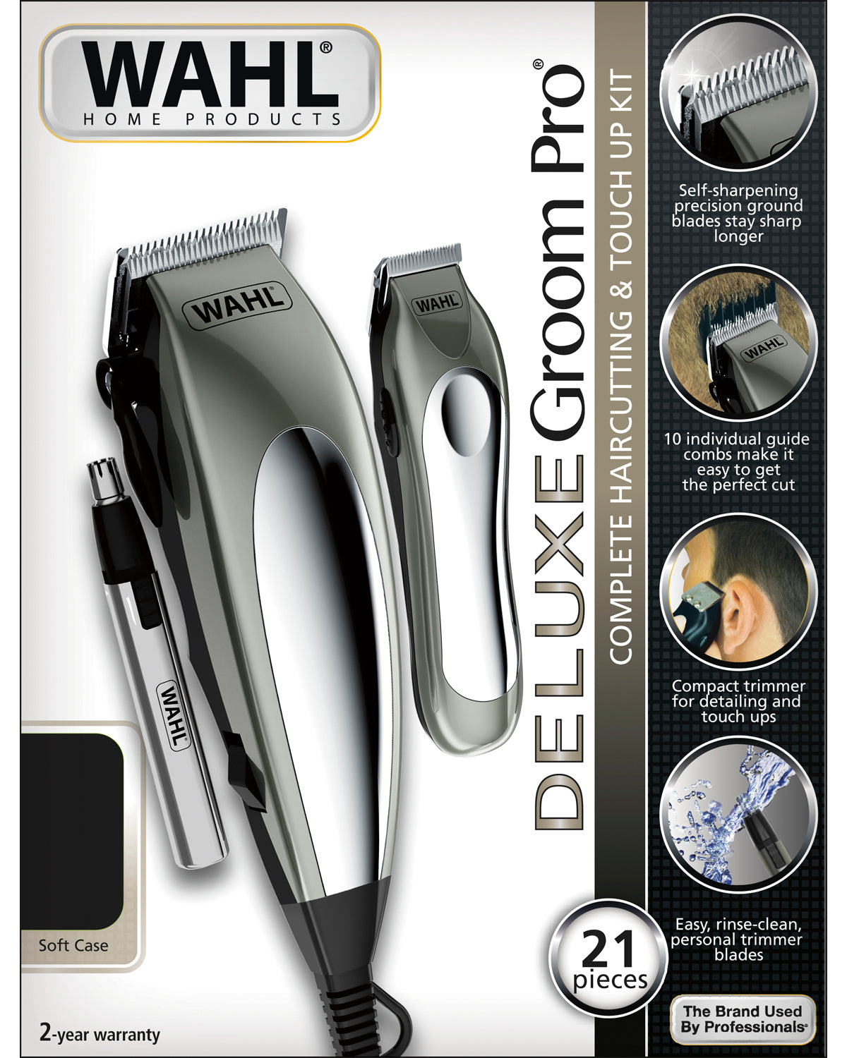Hair Clipper Maquina Wahl Gris Hair Clipper Corta Barba Y Cabello