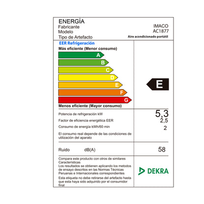 Aire Acondicionado 18000 BTU AC1877 Imaco