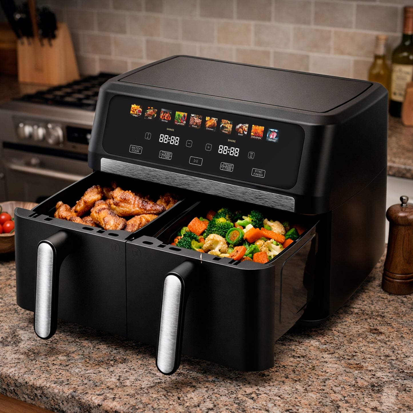 Freidora de aire 9 litros doble digital XXL AF1790D Imaco