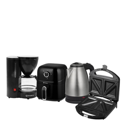 Cuatricombo Freidora+Cafetera IECM608N+Hervidor+Sandwichera
