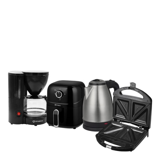 Cuatricombo Freidora+Cafetera IECM608N+Hervidor+Sandwichera