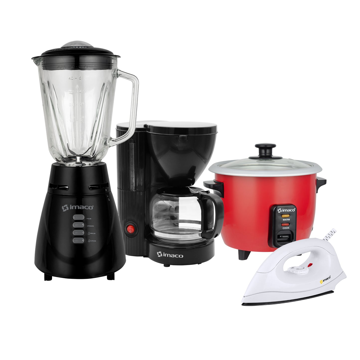 Cuatricombo licuadora + olla + cafetera + plancha Imaco