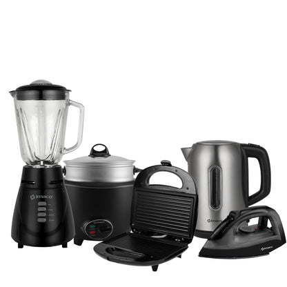 Pentacombo Licuadora + Sandwichera Grill + Olla arrocera + Hervidor + plancha Imaco