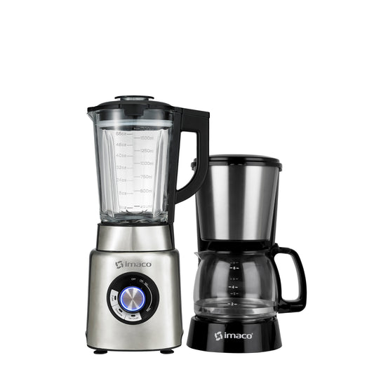Combo Licuadora 1.7 litros acero inox 1400w BLS1417 + Cafetera Electrica 6 Tazas 650W CM6065 Imaco