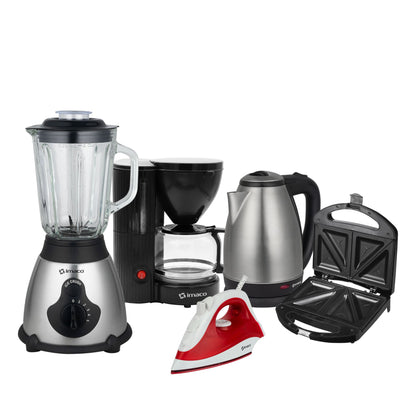 Penta-combo Licuadora + Sandwichera + Hervidor + cafetera + Plancha Imaco