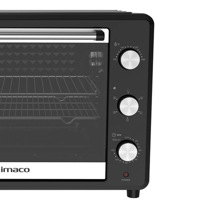 Horno eléctrico negro 55 litros c/rosticero heb55r imaco