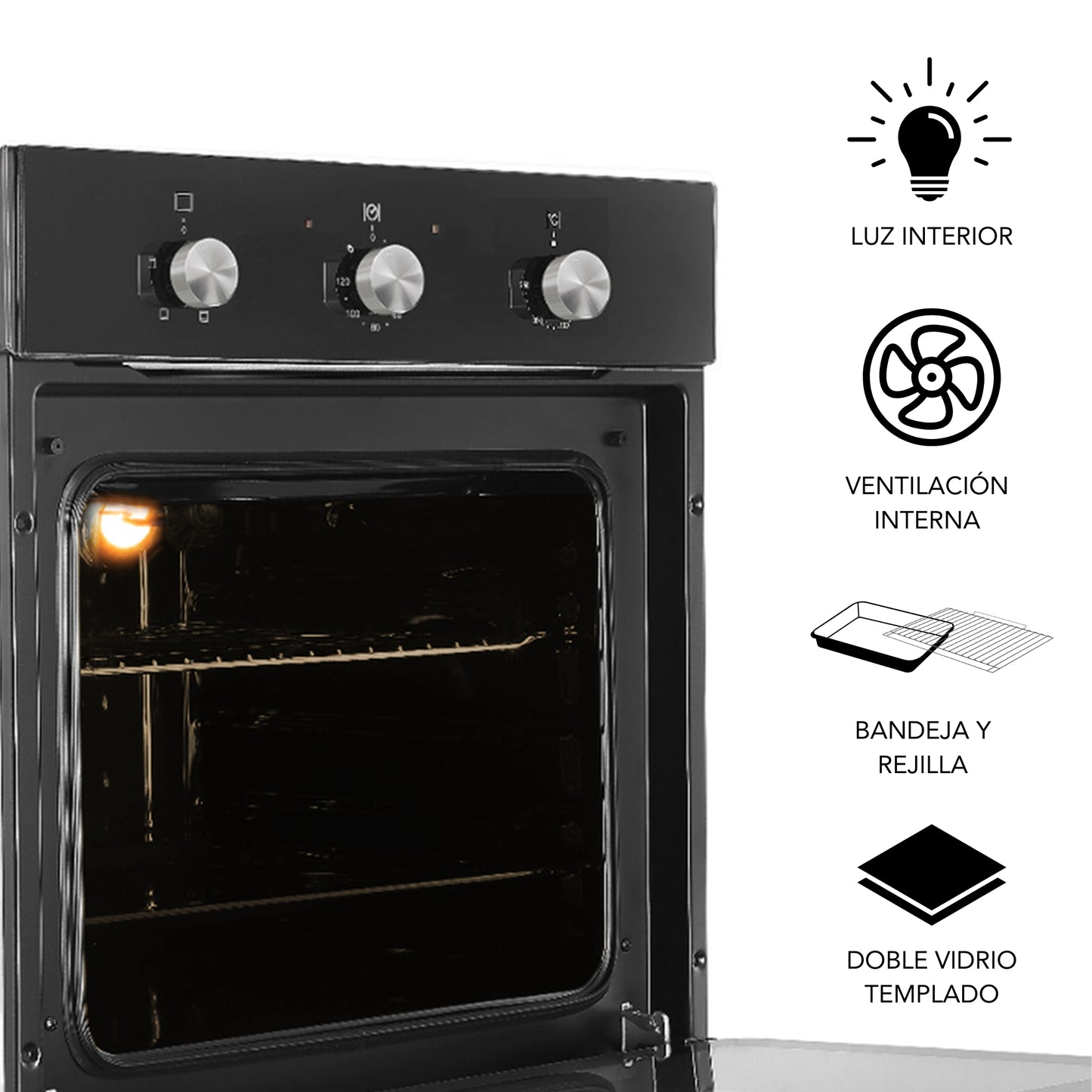Horno Empotrable Eléctrico 65 Lt HEE6512 Imaco