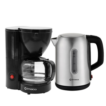 Combo cafetera 6 tazas + Hervidor eléctrico 1.7l Imaco