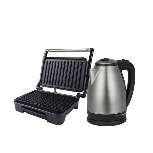 Combo cocina electrica de mesa 2 hornillas + Mini grill panini 750w Imaco