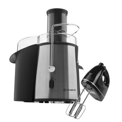 Combo extractor de jugos JE26FC + batidora manual HM3025N Imaco