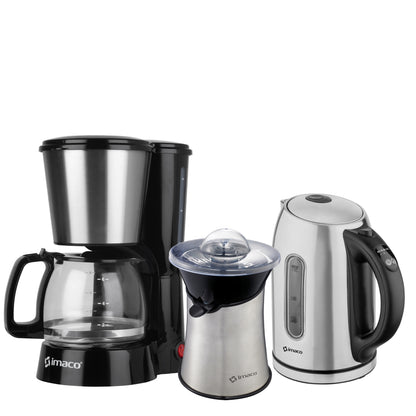 Combo Hervidor eléctrico digital 1.7 lt KE1740E + Cafetera Elect. 6 Tz CM6065 + Exprimidor de citricos ac. inox CP85I