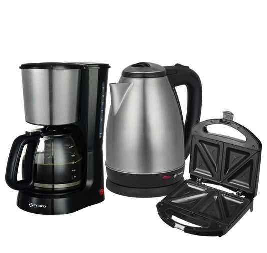 Combo Hervidor 1.8l + Sandwichera + Cafetera Imaco