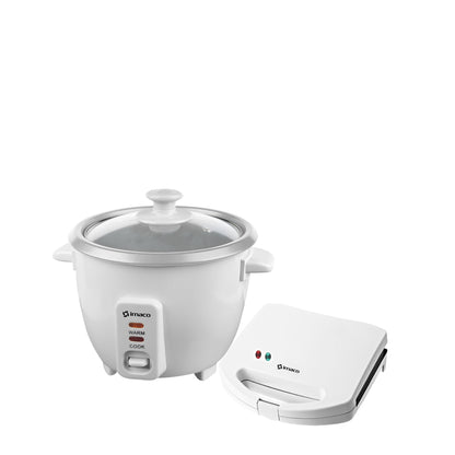 Combo olla arrocera imaco RC006 0.6lts + sandwichera panes 750w IST101