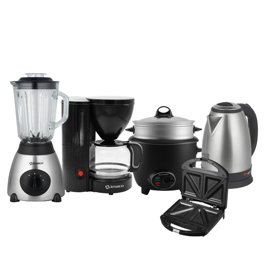 Pentacombo Licuadora + Sandwichera + Olla + Hervidor + Cafetera Imaco